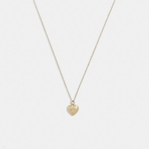 COACH® 14 K Heart Pendant Halskæde Dame Guld | DKUZG509