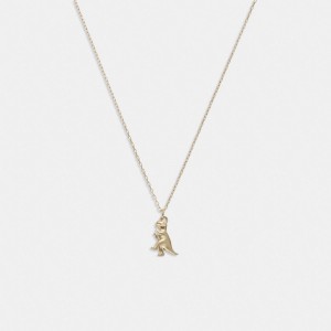 COACH® 14 K Rexy Pendant Halskæde Dame Guld | DKOKD507