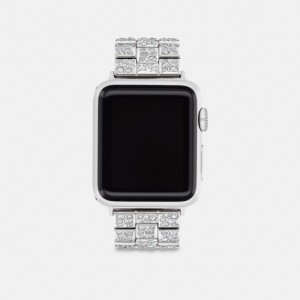 COACH® Apple Strap, 38 Mm, 40 Mm And 41 Mm Ur Dame Sølv | DKUZE470