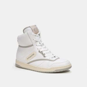 COACH® C202 High Top Sneakers Herre Hvide | DKJPC948