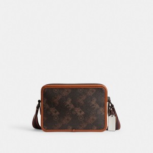 COACH® Charter 24 With Large Horse And Carriage Print Crossbody Taske Herre Grå Brune | DKDFC867