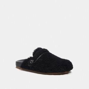 COACH® Clog In Shearling Sandaler Herre Sort | DKBEU960