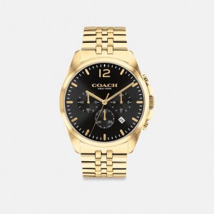 COACH® Greyson, 43 Mm Ur Herre Guld | DKAHC786