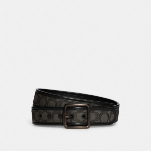 COACH® Harness Buckle, 38 Mm Bælte Herre Sort | DKFDV814