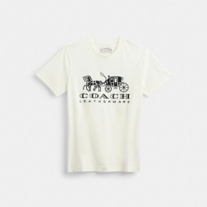 COACH® Horse And Carriage T Shirts Herre Hvide | DKKON897