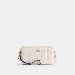 COACH® Kira With Pillow Quilting Crossbody Taske Dame Hvide | DKLIA289