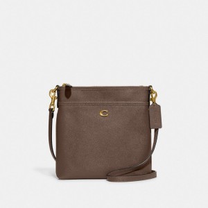 COACH® Kitt Messenger Crossbody Taske Dame Mørkegrå | DKZUP288