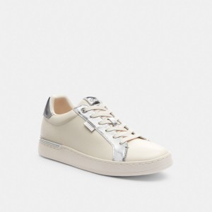 COACH® Lowline Low Top Sneakers Dame Sølv | DKVRK701