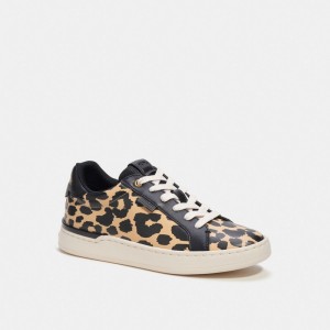 COACH® Lowline Low Top With Print Sneakers Dame Leopard | DKBEJ700