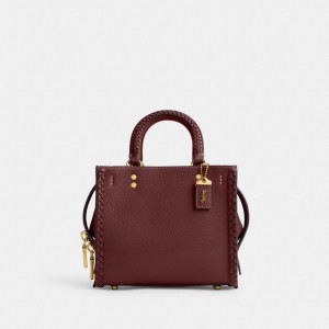 COACH® Rogue 20 With Braid Skulder Taske Dame Bordeaux | DKDFX191