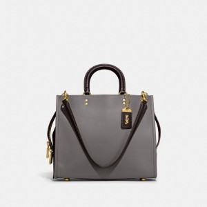 COACH® Rogue In Colorblock Håndtaske Dame Grå Flerfarvede | DKLDK237