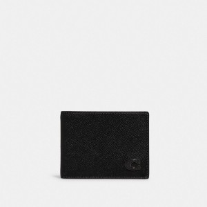 COACH® Slim Billfold Pung Herre Sort | DKRVD831