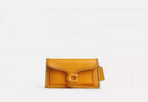 COACH® Tabby Chain With Braid Clutch Dame Orange | DKSGF319