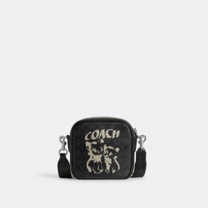 COACH® The Lil Nas X Drop Camera In Signature Canvas Håndtaske Herre Grå | DKLIQ846