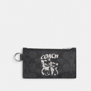 COACH® The Lil Nas X Drop Zip In Signature Canvas Kortetui Herre Grå | DKAHB869