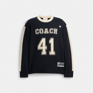 COACH® Varsity Sweater Dame Sort | DKNWZ595