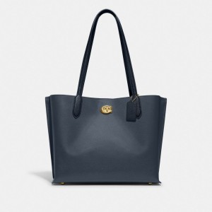 COACH® Willow In Colorblock Mulepose Dame Blå | DKXYG131