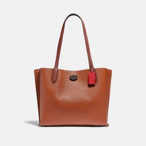 COACH® Willow In Colorblock With Signature Canvas Interior Mulepose Dame Blå Grå Flerfarvede | DKCTF130