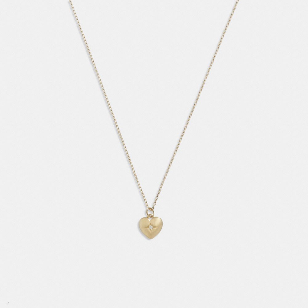 COACH® 14 K Heart Pendant Halskæde Dame Guld | DKUZG509