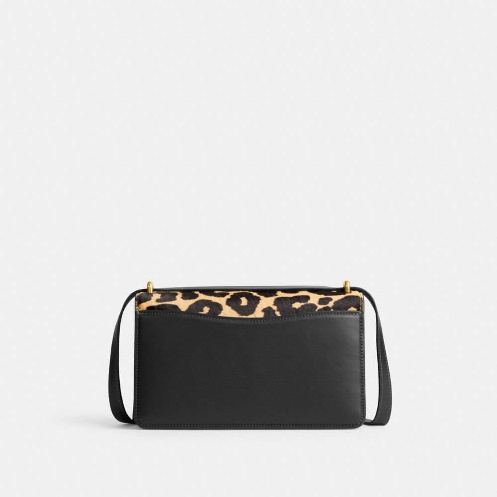 COACH® Bandit In Haircalf With Leopard Print Skulder Taske Dame Leopard | DKZUM223