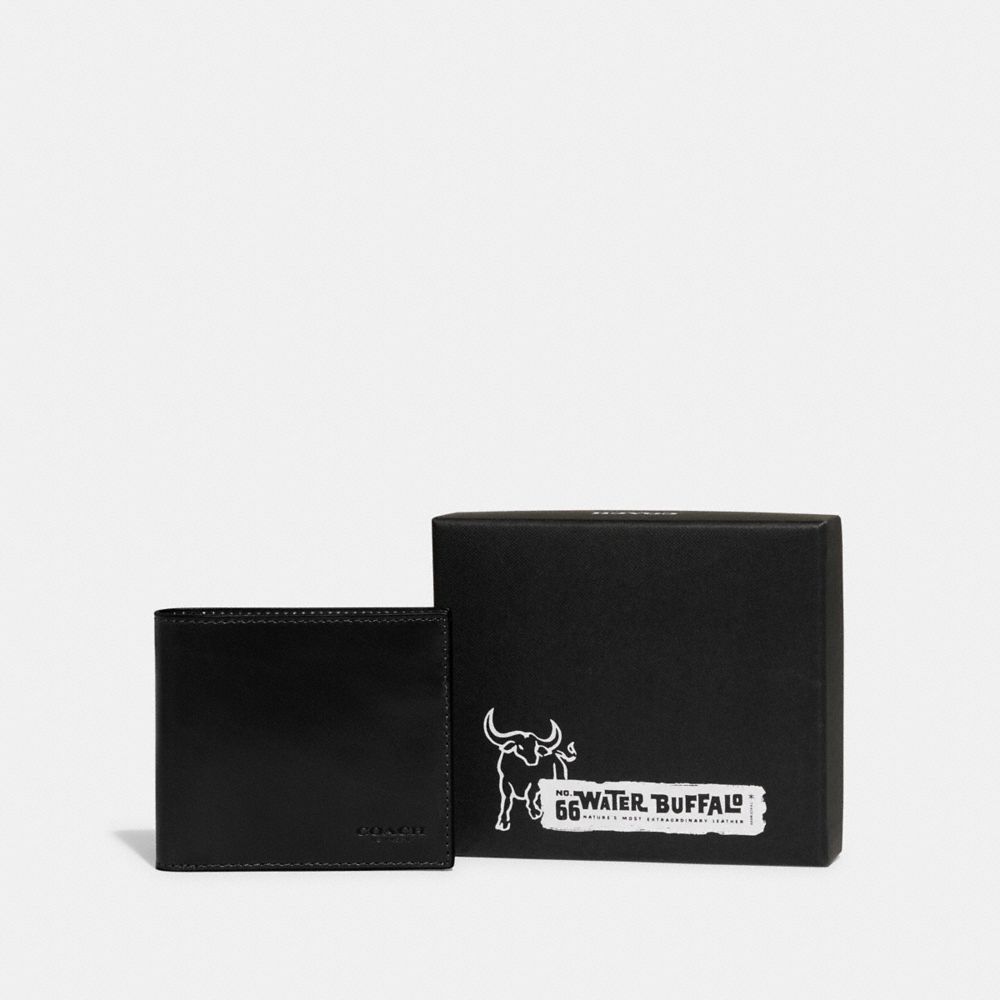 COACH® Boxed Double Billfold Pung Herre Sort | DKILJ835