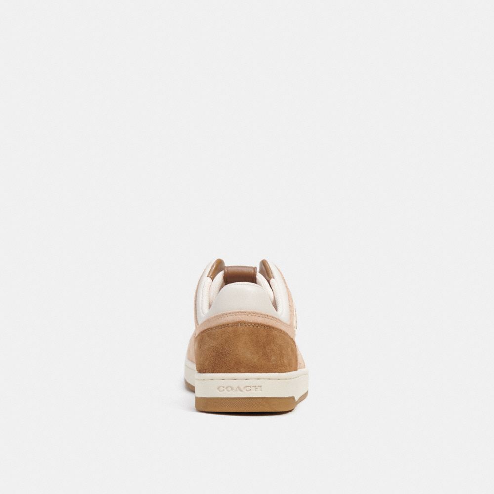 COACH® C201 Low Top Sneakers Dame Hvide Brune | DKDFQ711