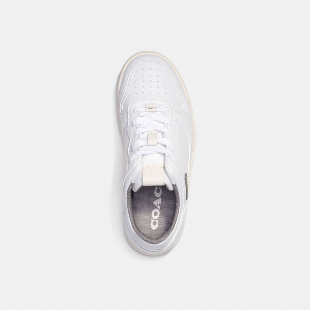 COACH® C201 Low Top Sneakers Dame Hvide Grå | DKSGW712