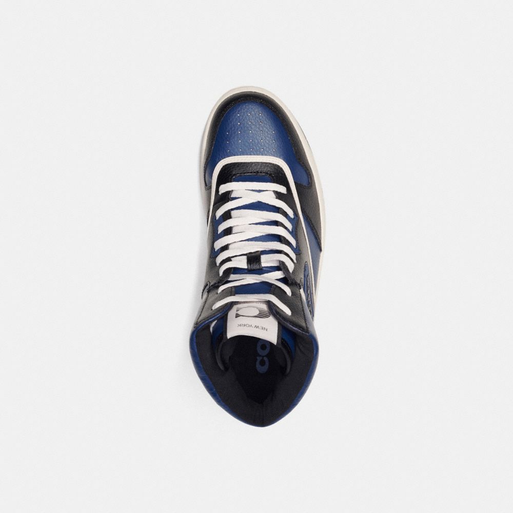 COACH® C202 High Top Sneakers Herre Dyb Blå | DKHAX947