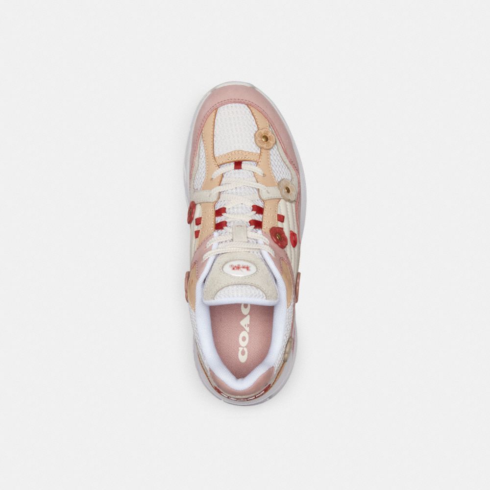 COACH® C301 With Tea Rose Sneakers Dame Lyselyserød | DKLIC705