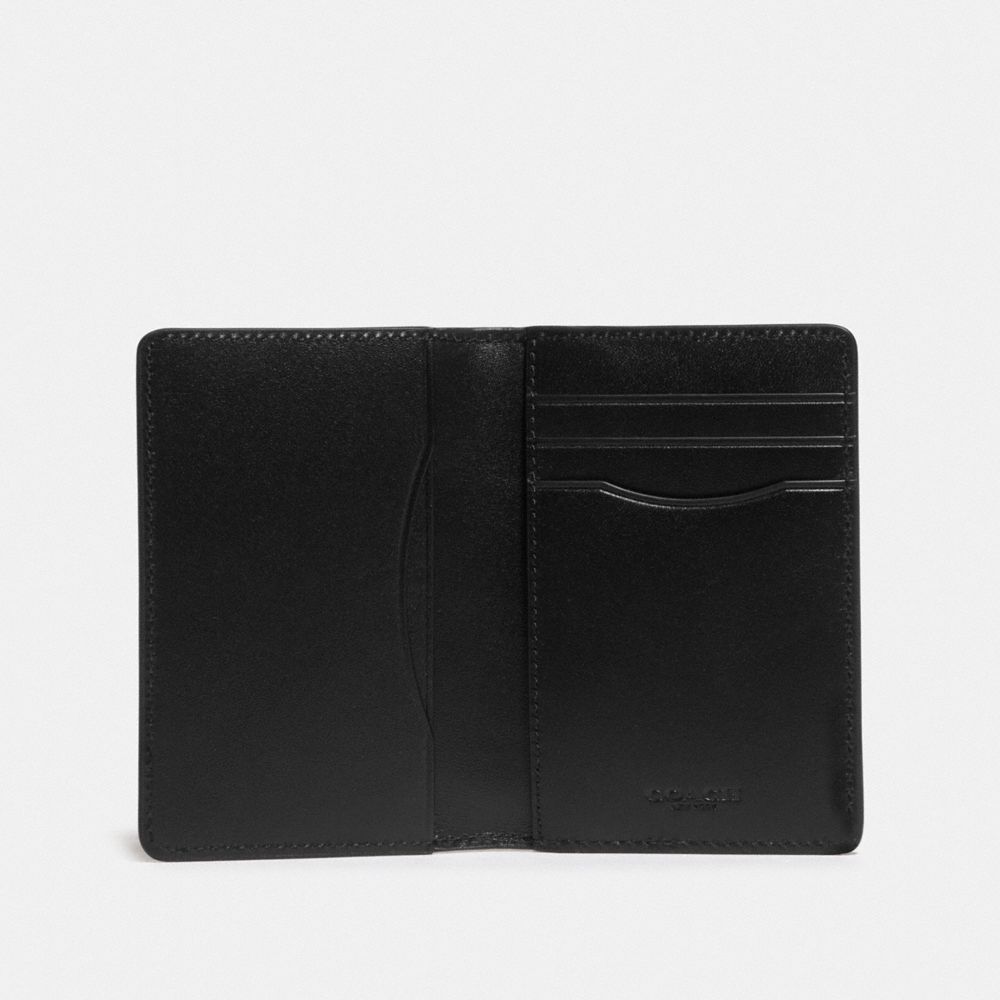 COACH® Card In Signature Canvas Pung Herre Grå Sort | DKUZH834