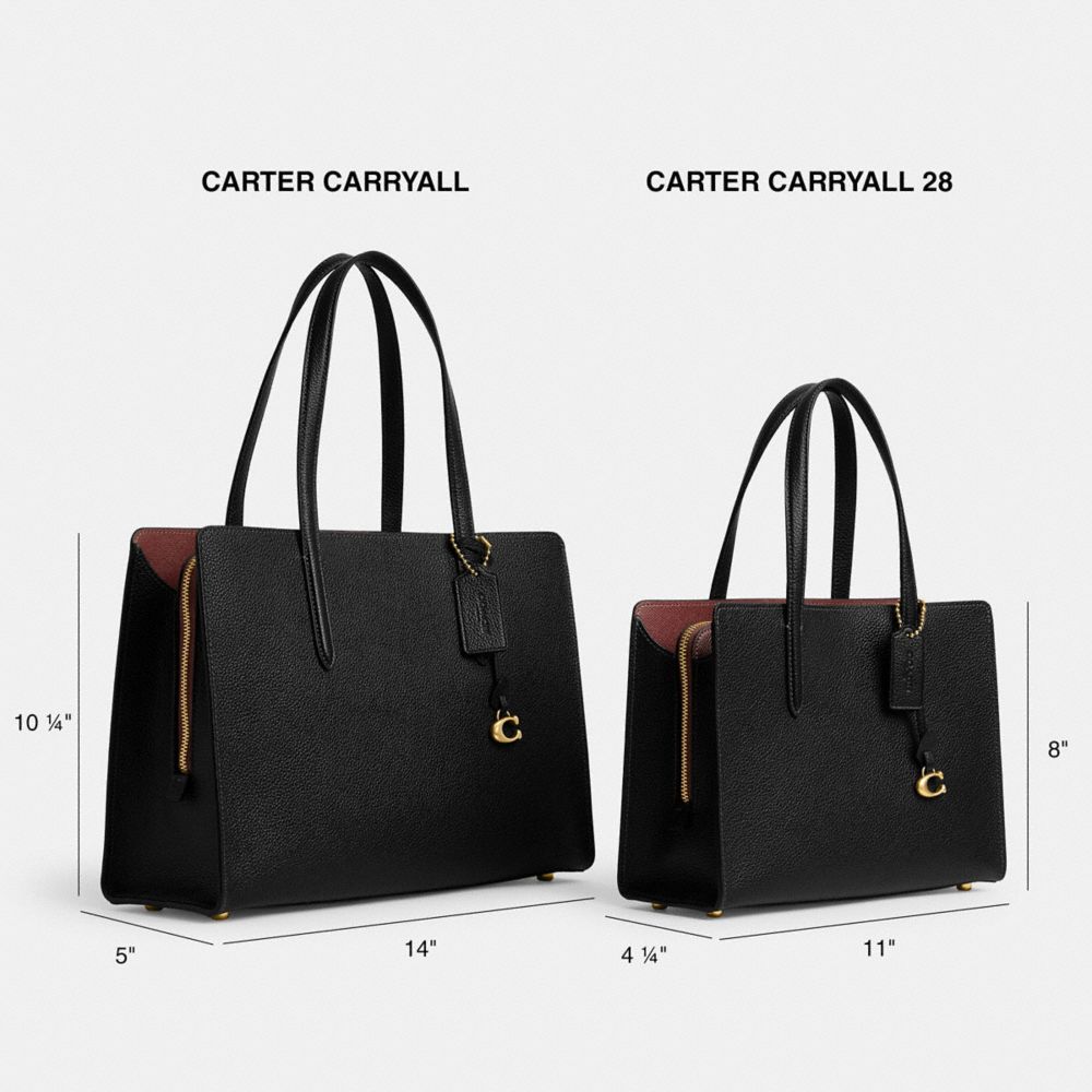 COACH® Carter Carryall 28 Håndtaske Dame Sort | DKEBW253