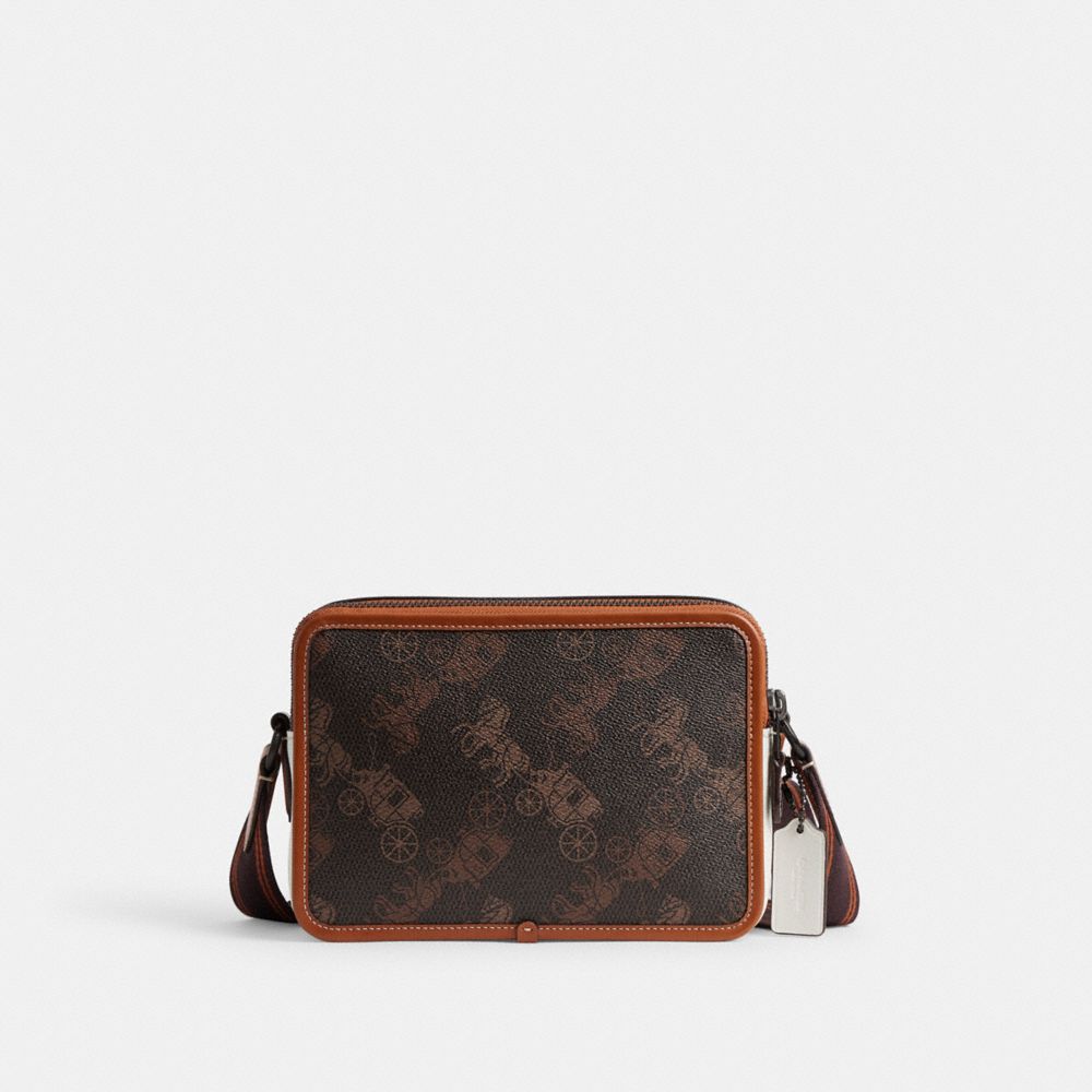 COACH® Charter 24 With Large Horse And Carriage Print Crossbody Taske Herre Grå Brune | DKDFC867