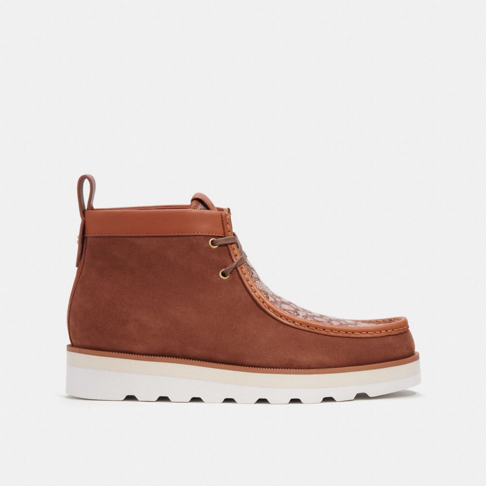 COACH® Chukka In Micro Signature Jacquard Støvler Herre Brune | DKPJX974