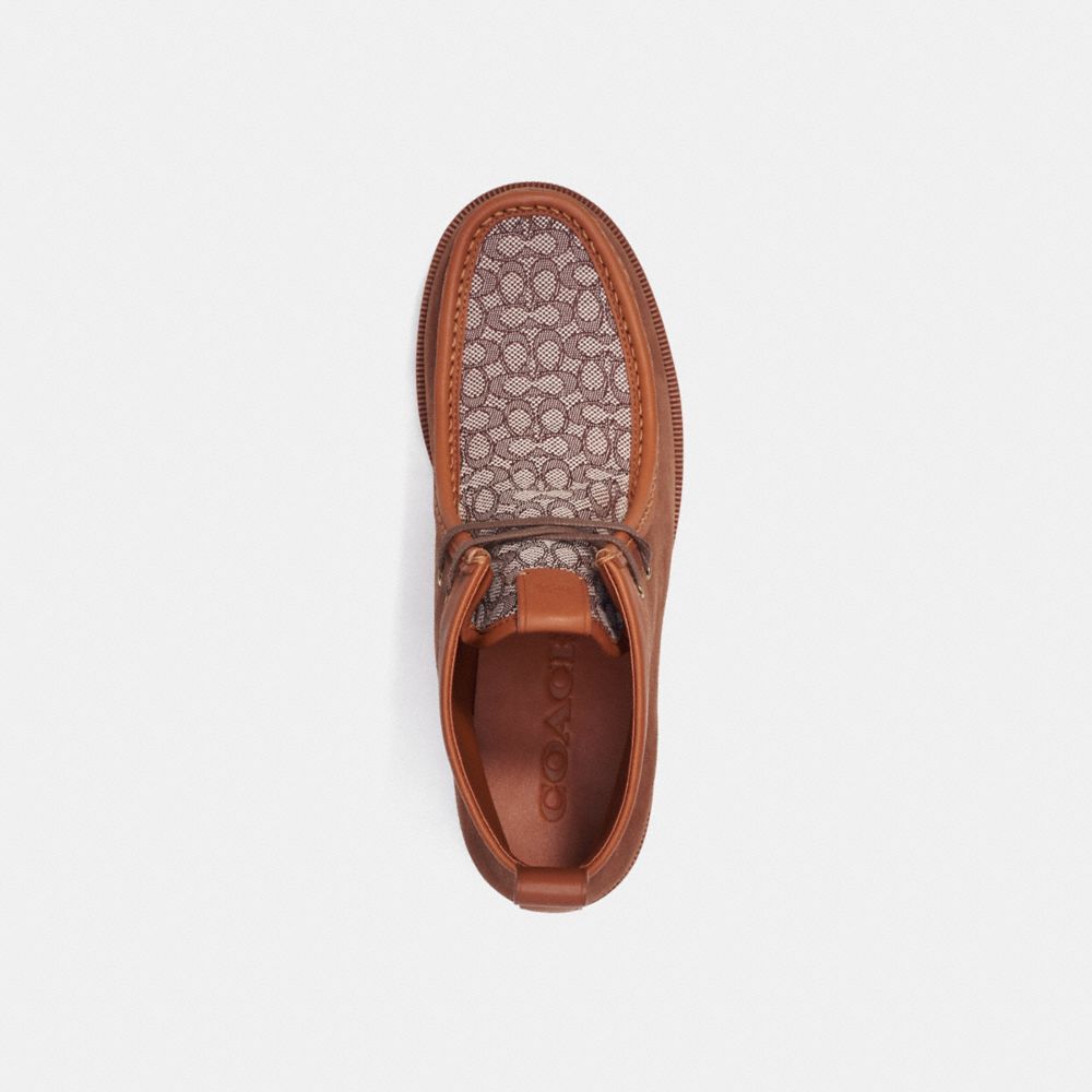 COACH® Chukka In Micro Signature Jacquard Støvler Herre Brune | DKPJX974