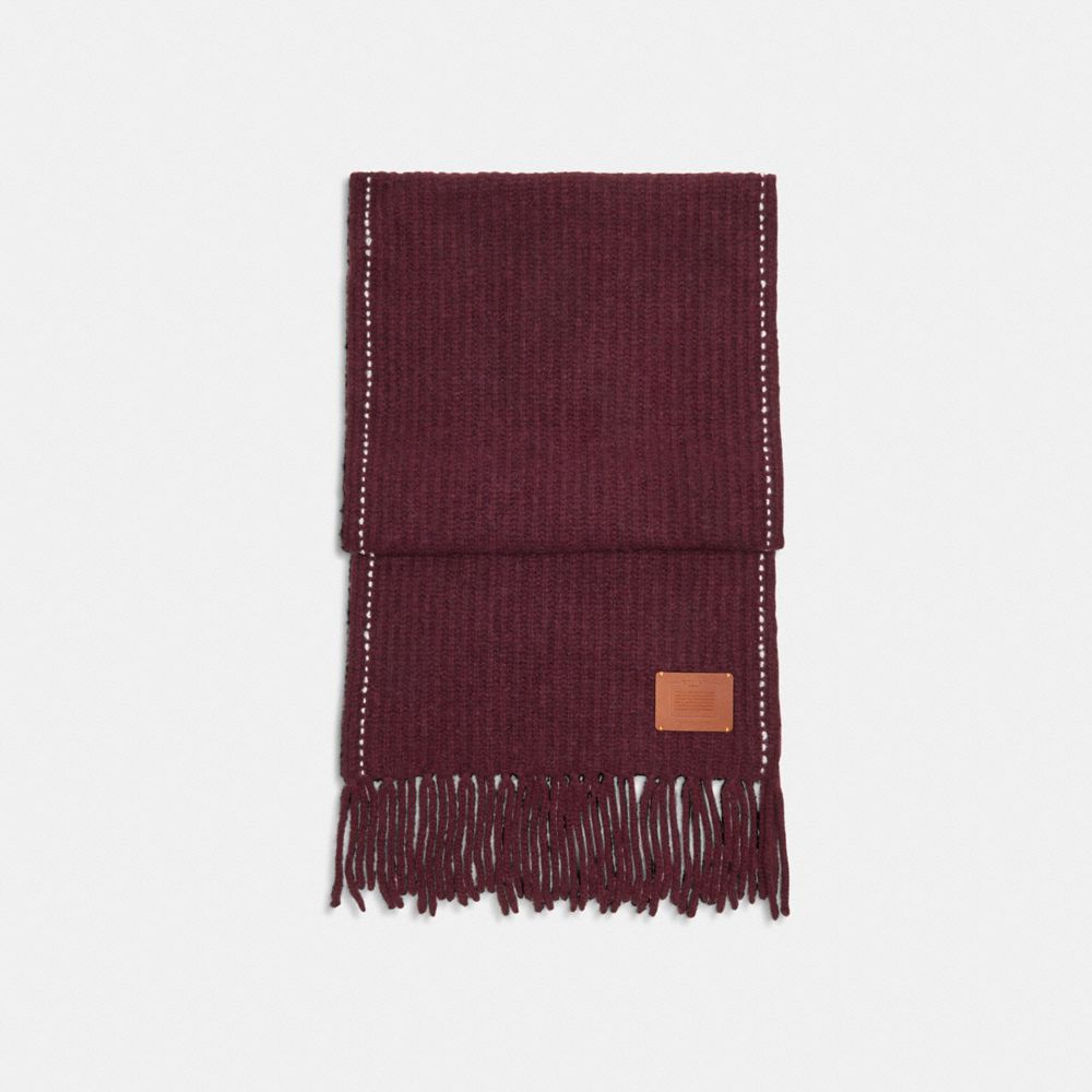 COACH® Chunky Oversized Muffler Tørklæde Dame Bordeaux | DKAHO422