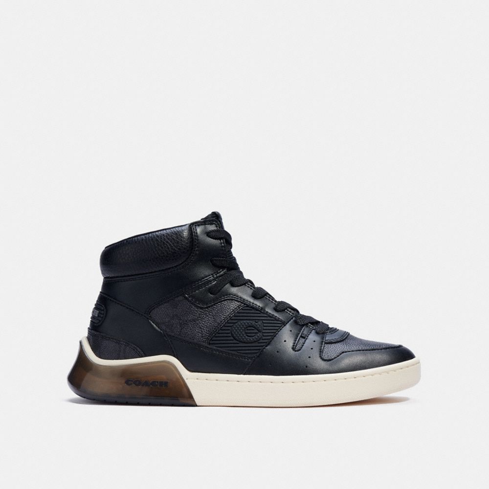 COACH® Citysole High Top In Signature Canvas Sneakers Herre Grå Sort | DKPJG941