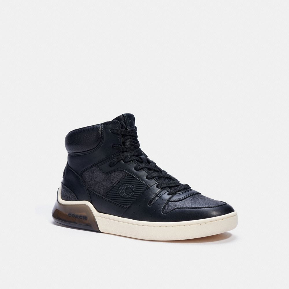 COACH® Citysole High Top In Signature Canvas Sneakers Herre Grå Sort | DKPJG941