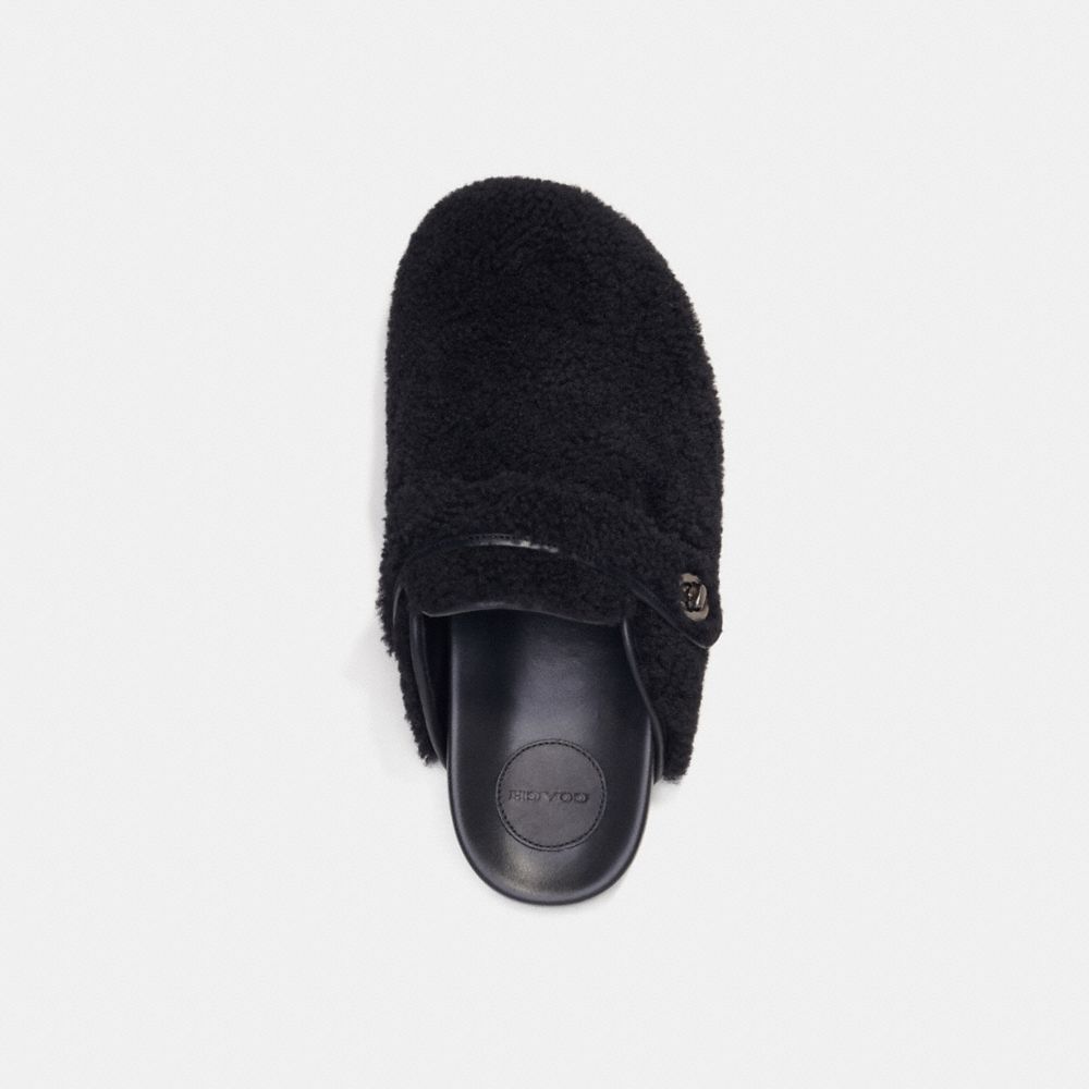 COACH® Clog In Shearling Sandaler Herre Sort | DKBEU960