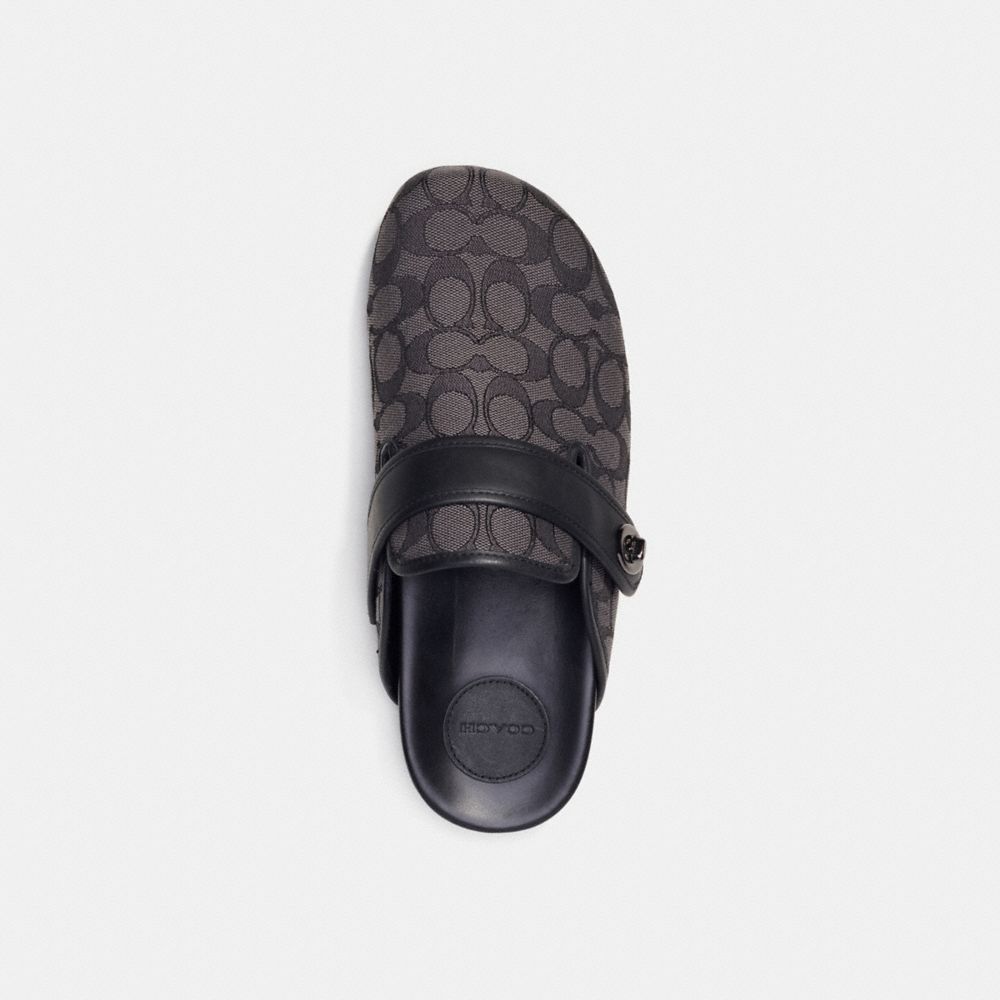 COACH® Clog In Signature Jacquard Sandaler Herre Grå Sort | DKNWY959