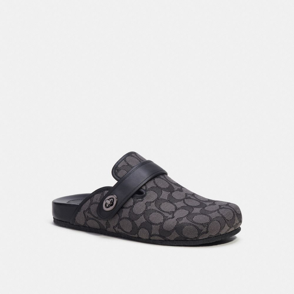 COACH® Clog In Signature Jacquard Sandaler Herre Grå Sort | DKNWY959