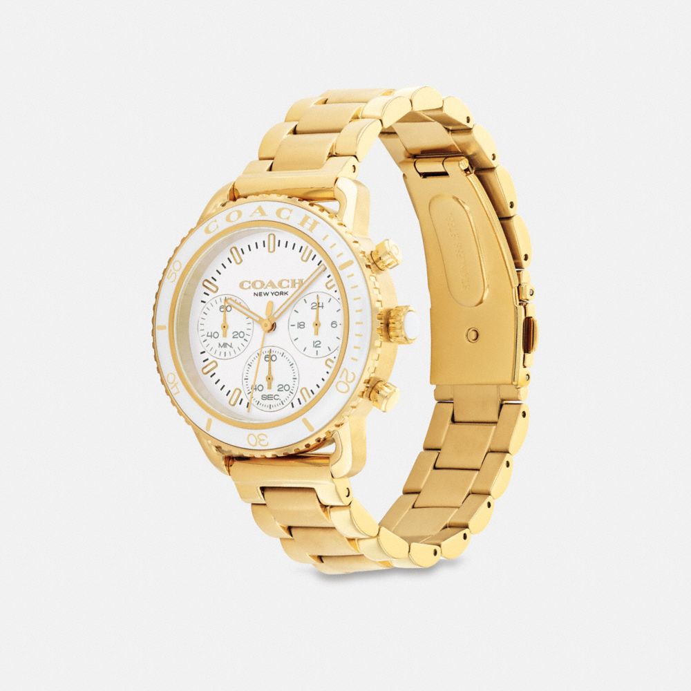 COACH® Cruiser, 37 Mm Ur Dame Guld Hvide | DKWNN465