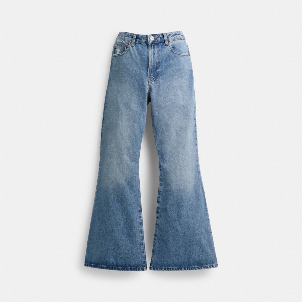 COACH® Denim Boot Cut Jeans Bukser Dame Blå | DKOKM628