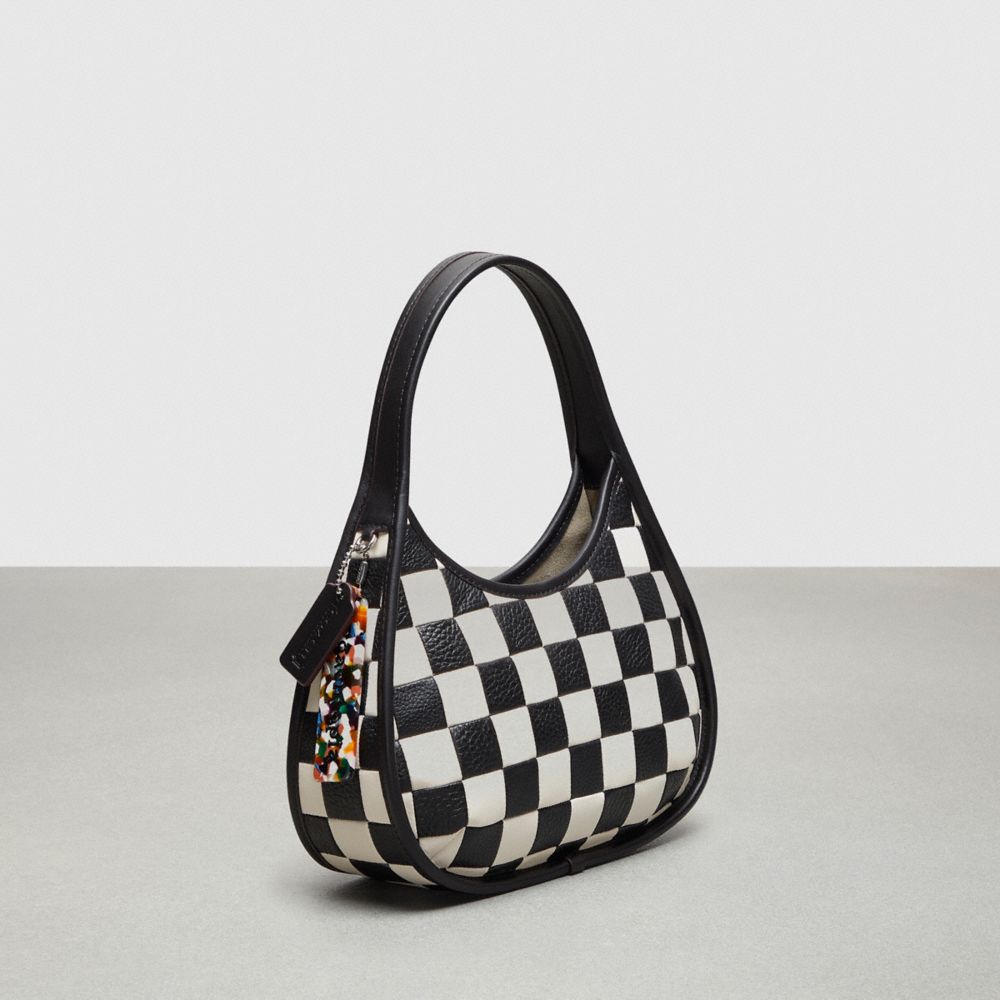 COACH® Ergo In Checkerboard Patchwork Upcrafted Leather Skulder Taske Dame Sort | DKGSX218