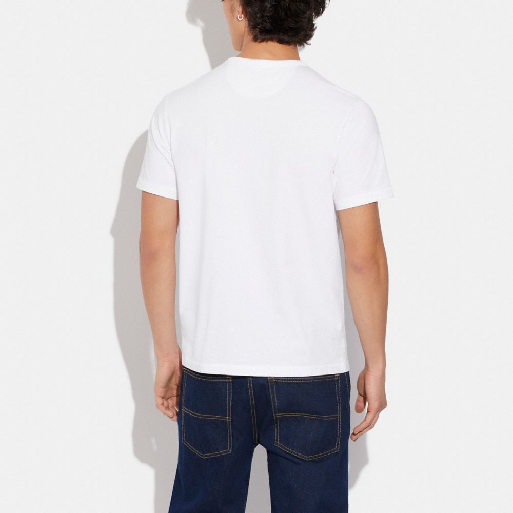 COACH® Essential Pocket In Organic Cotton T Shirts Herre Hvide Grå | DKLIM898