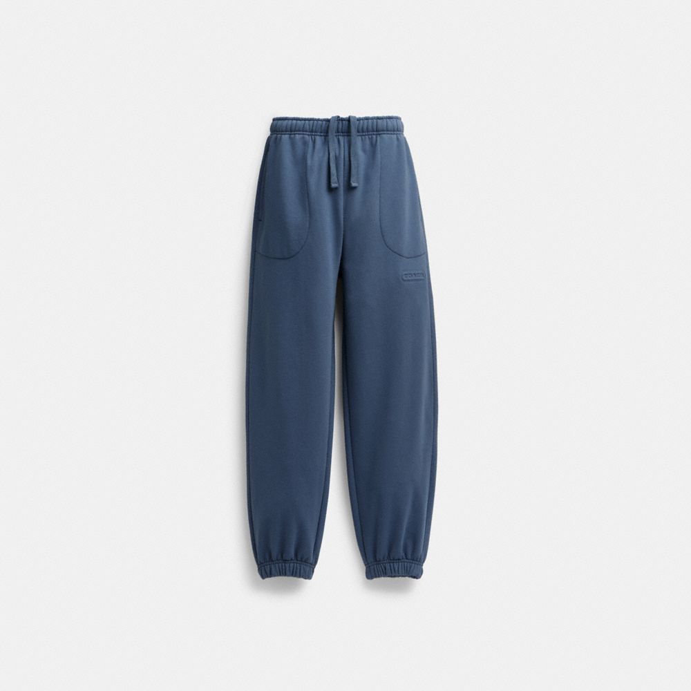 COACH® Essential Solid Joggers Bukser Dame Blå | DKILN627