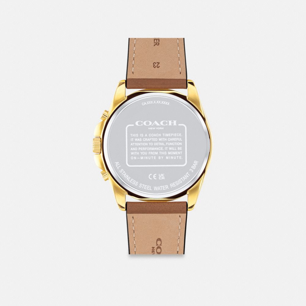 COACH® Greyson, 43 Mm Ur Dame Brune | DKEBX461