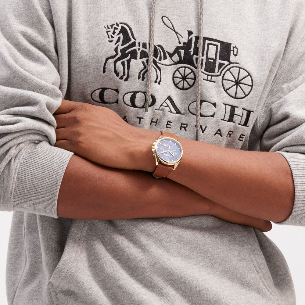 COACH® Greyson, 43 Mm Ur Dame Brune | DKEBX461