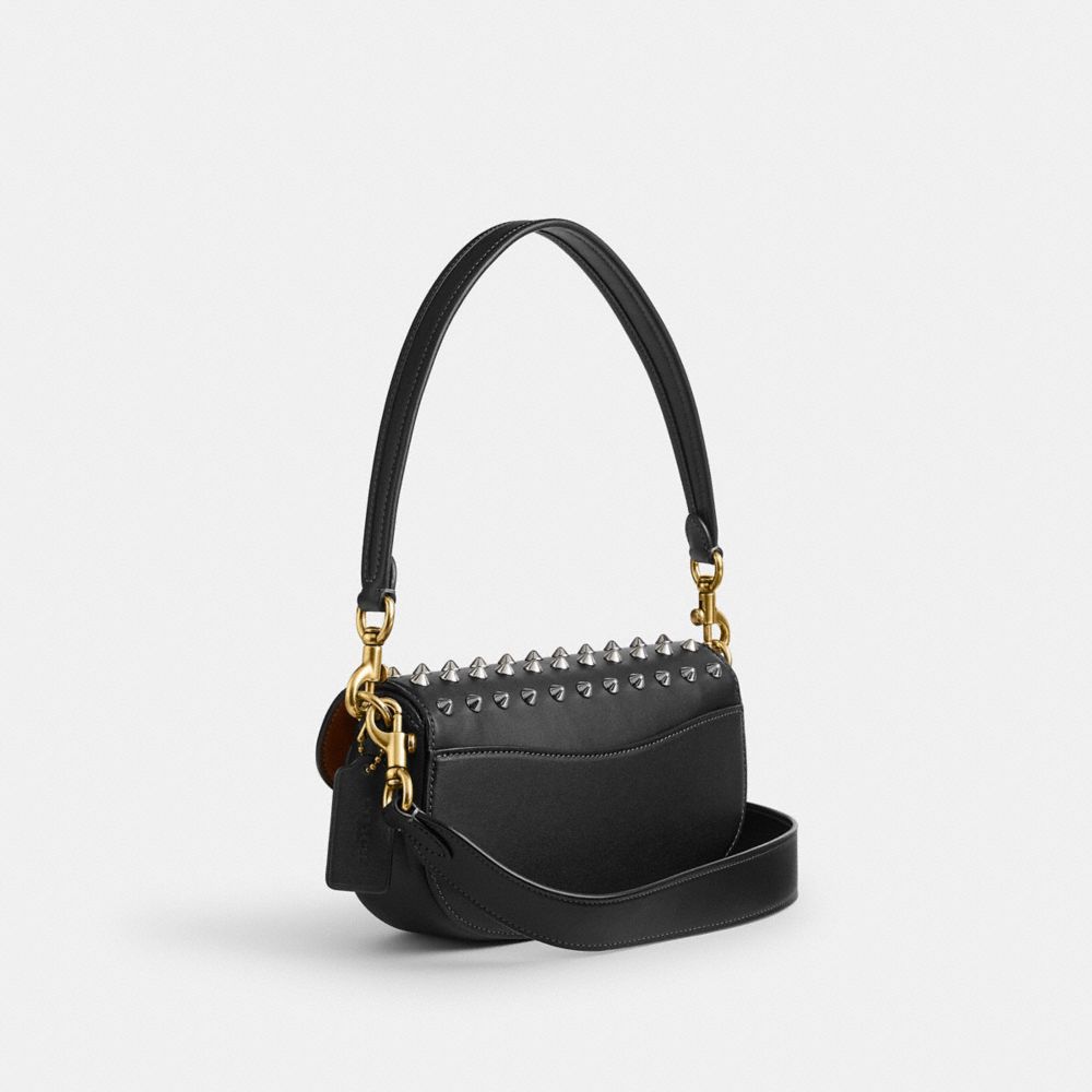 COACH® Harley 23 With Studs Skulder Taske Dame Sort | DKOKG212