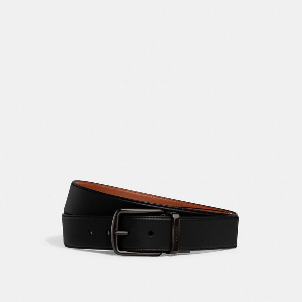 COACH® Harness Buckle Cut To Size Reversible, 38 Mm Bælte Herre Sort | DKOKQ819