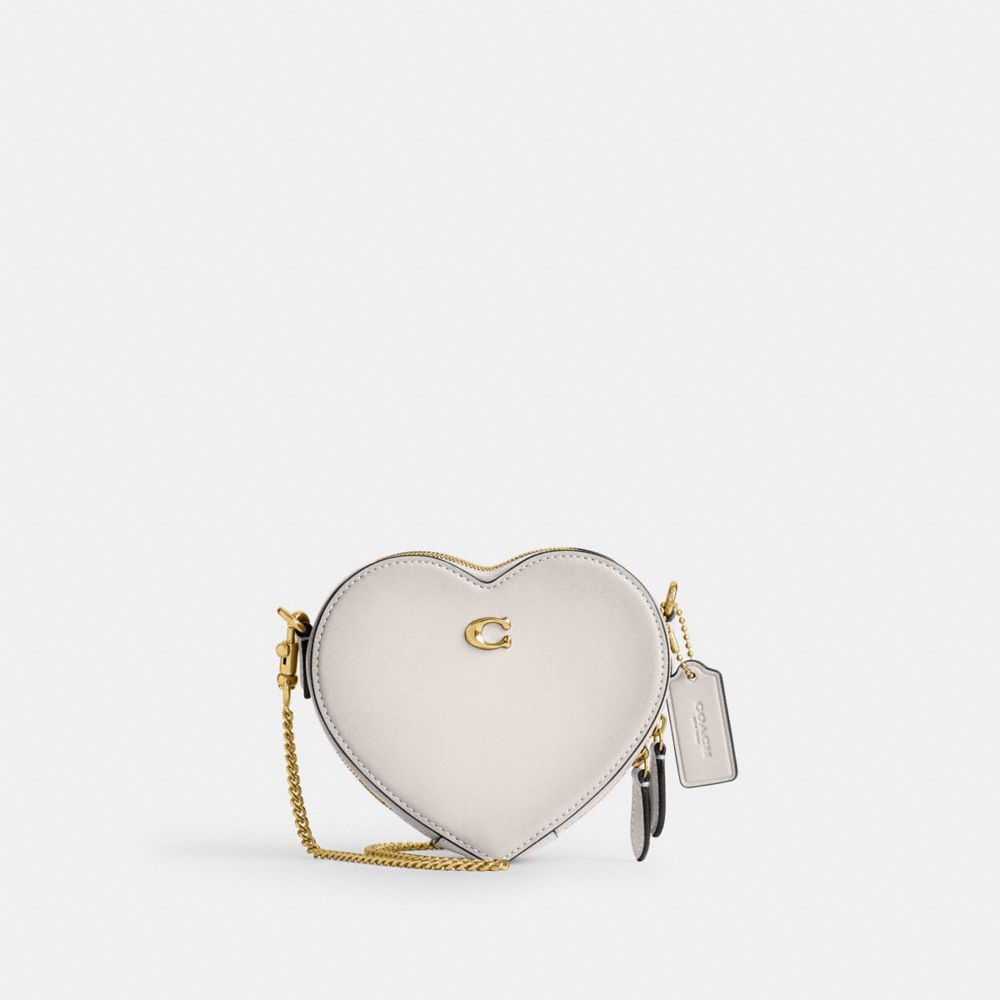 COACH® Heart 14 Crossbody Taske Dame Hvide | DKSGK296